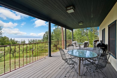 Main Residence front deck with views of Flathead Lake