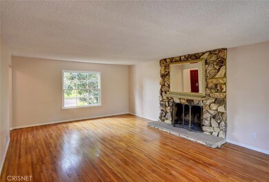 Living room warmed by the fireplace