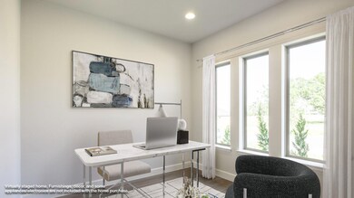Home office featuring baseboards, recessed lighti