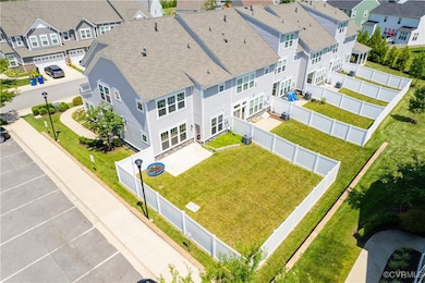 Aerial view of residential area