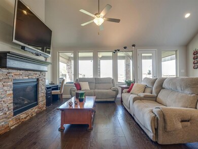 View 2 of the family room reveals the natural ligh