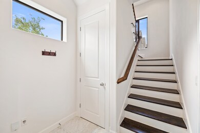 There is no lack of storage space in this home. Pictured here is the deep storage closet that goes all the way under the stairs on the first floor.