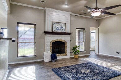 Living room with gorgeous Fireplace.