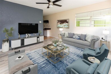 Virtually staged Great room