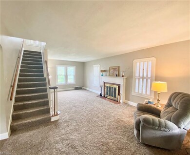 Large living room with Fireplace.