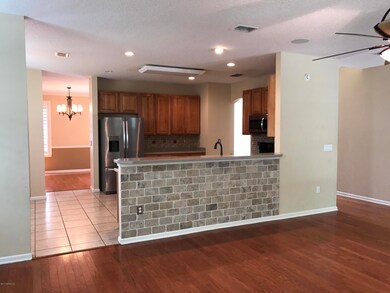View from Family Room to Kitchen