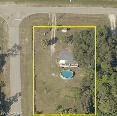 Aerial Property View, outlined in yellow.