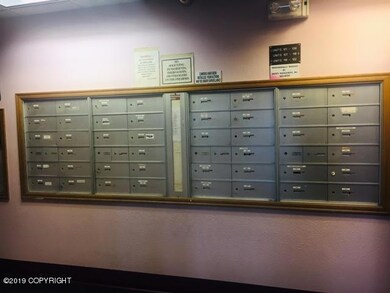Bank of mailboxes inside