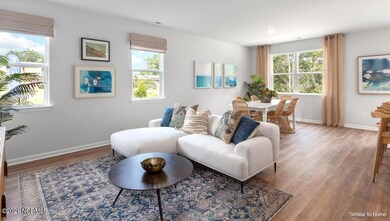 living room and dining area