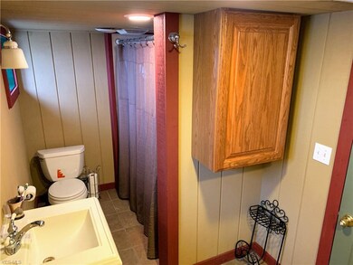 Nicely finished large, full bath in the partially finished basement.