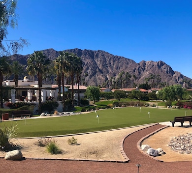 Putting greens facing clubhouse