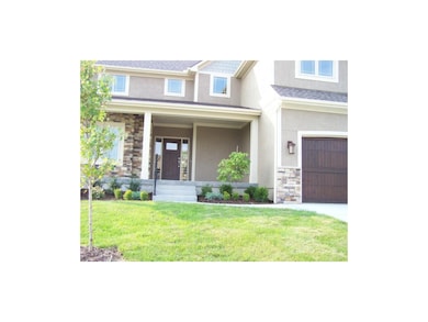 Front view with porch