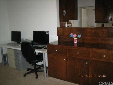 Built-ins in family room for office setting.