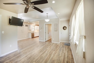 Livingroom leading into the kitchen