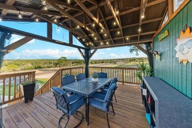 Wooden terrace with outdoor dining area