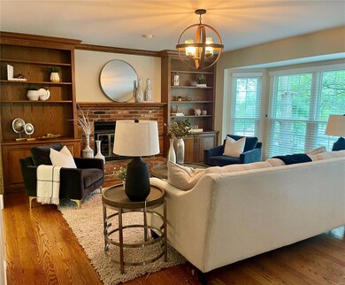 Family Room w/Gas Fireplace and Built-in bookcases
