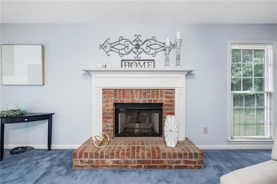 Fireplace with gas logs