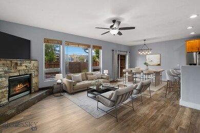 Virtually Staged - Open living/dining room