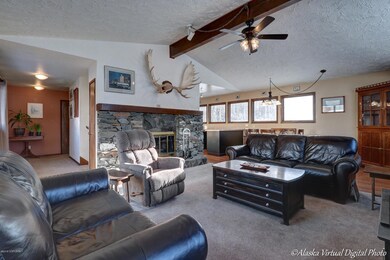 Living room with fireplace