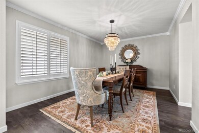 Formal Dining Space with crown moulding
