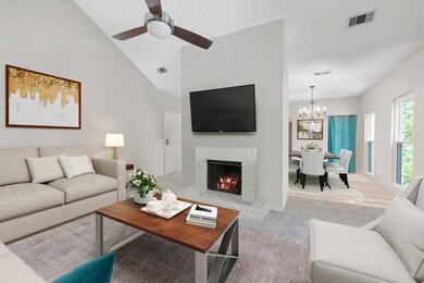 Virtually Staged: The living room is complete with
