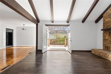 Gorgeous view of the new deck from the hearth room