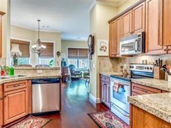 The kitchen opens in to the eating area and one of