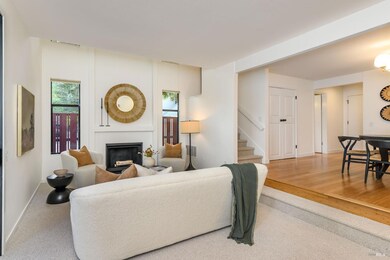 Living and dining room with pantry