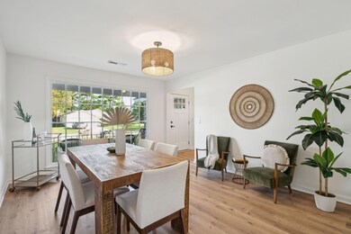 Large dining room with picture window
