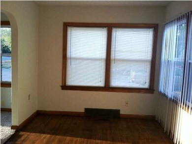 Dining room off of kitchen and living room with ha