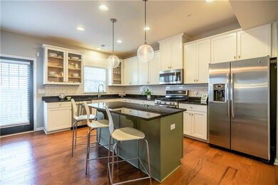 Beautiful upgraded cabinetry with added glass inse