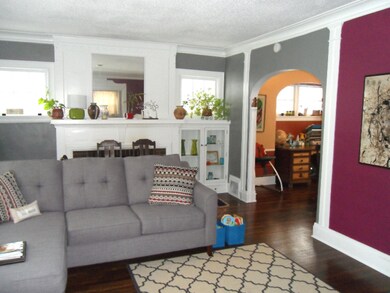 Living room with hardwood floors