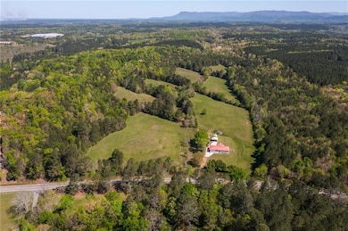 Drone / aerial view with a mountain view and a view of trees