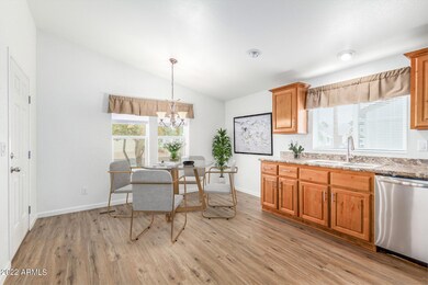 virtually staged dining room
