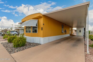 Carport area with storage