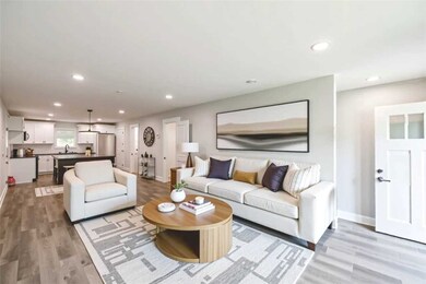 Staged Living Room & Kitchen