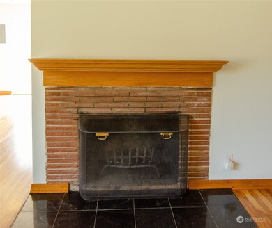 Wood burning fireplace