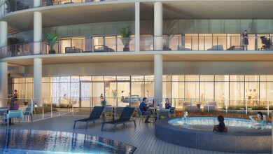 The Tiara outdoor amenity level features an inviti