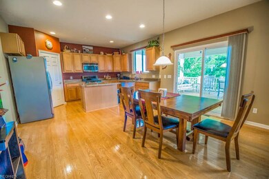 Gorgeous wood flooring in the kitchen and dinette!