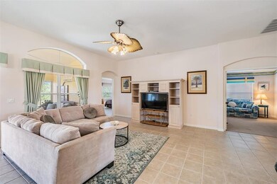 High ceilings with arched doorways