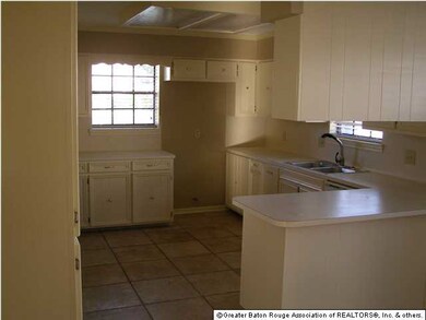 Kitchen has lots of natural light