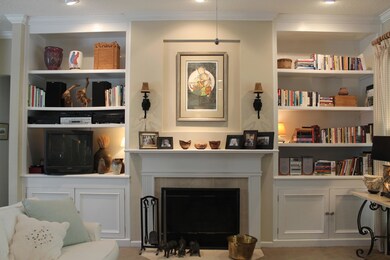 Fireplace w/Cabinets & Shelving