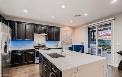 Kitchen featuring stainless steel appliances, rece