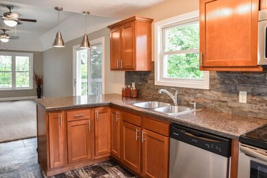 The kitchen is open to the living room.