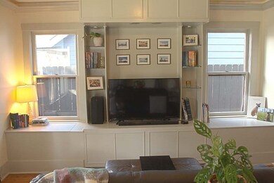 Living Room with Built in and storage