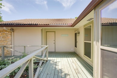 View of wooden deck