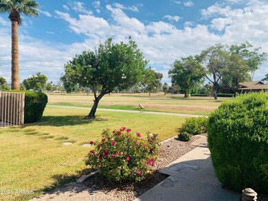 golf course view from patio