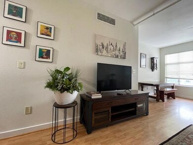 Living room featuring light wood finished floors 