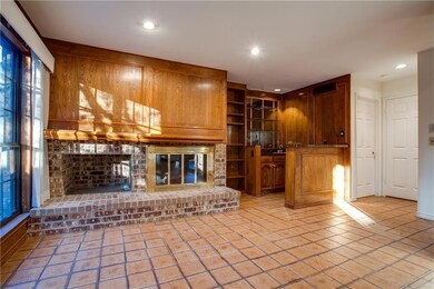 Second living with fireplace and wet bar