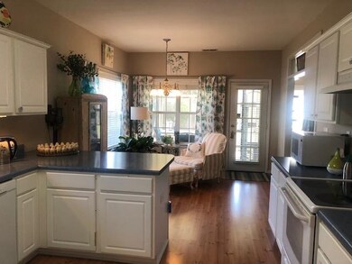 Peninsula in kitchen is great for prep work, extra